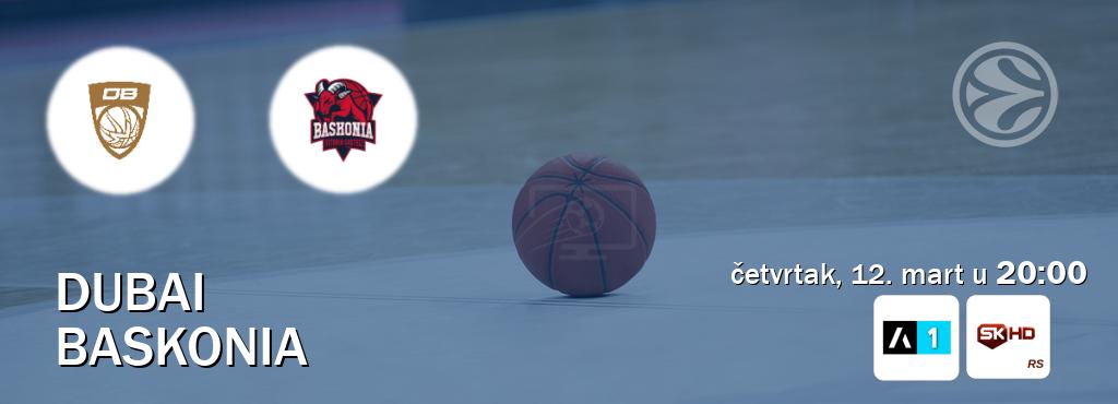 Izravni prijenos utakmice Dubai i Baskonia pratite uživo na Arena Sport 1 i Sportklub HD (četvrtak, 12. mart u  20:00).