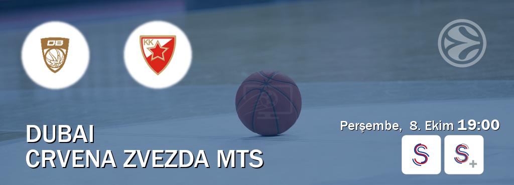 Karşılaşma Dubai - Crvena zvezda mts S Sport ve S Sport +'den canlı yayınlanacak (Perşembe,  8. Ekim  19:00).