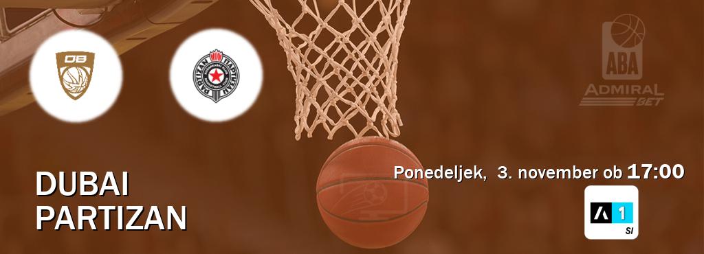 Prenos tekme med Dubai in Partizan v živo na Arena Sport 1 (ponedeljek,  3. november ob  17:00 uri).