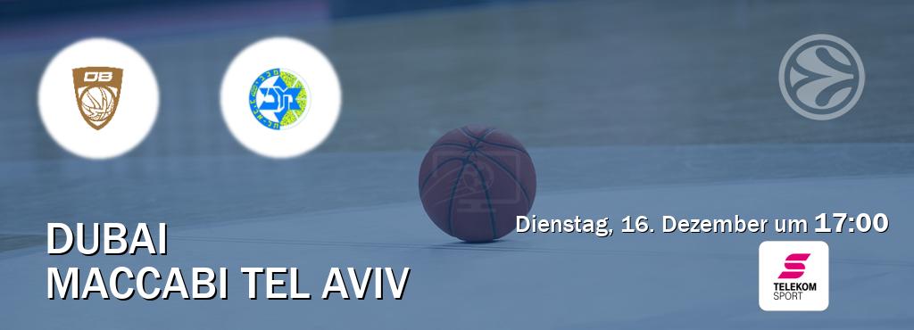 Das Spiel zwischen Dubai und Maccabi Tel Aviv wird am Dienstag, 16. Dezember um  17:00, live vom Magenta Sport übertragen.