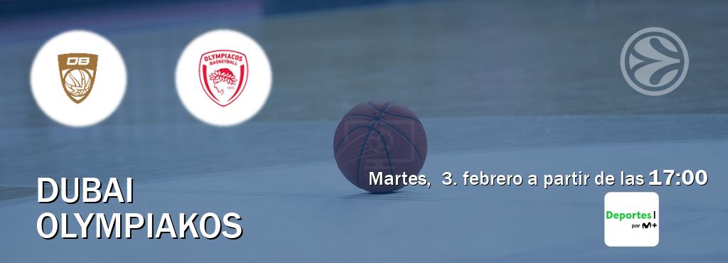 El partido entre Dubai y Olympiakos será retransmitido por Movistar Deportes (martes, 3. febrero a partir de las 17:00). El partido entre Dubai y Olympiakos será retransmitido por Movistar Deportes (martes, 3. febrero a partir de las 17:00).