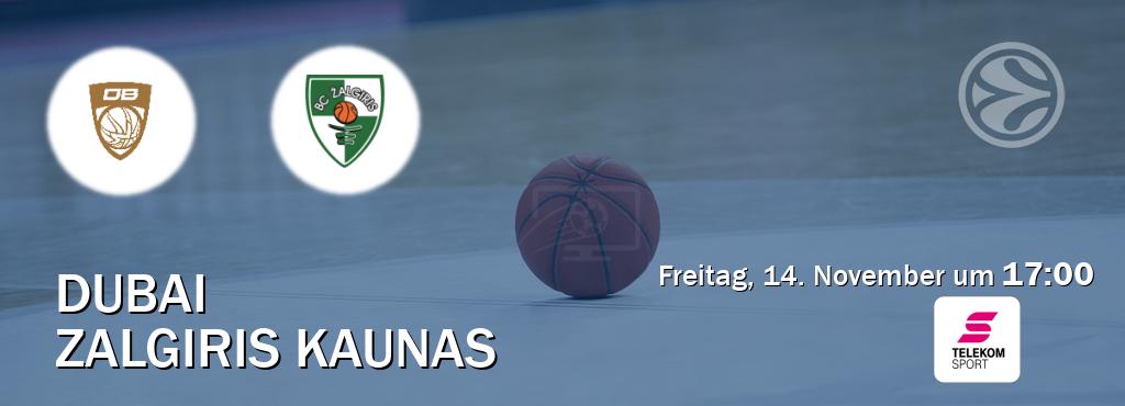 Das Spiel zwischen Dubai und Zalgiris Kaunas wird am Freitag, 14. November um  17:00, live vom Magenta Sport übertragen.