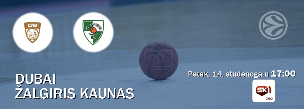 Izravni prijenos utakmice Dubai i Žalgiris Kaunas pratite uživo na Sportklub 1 (petak, 14. studenoga u  17:00).