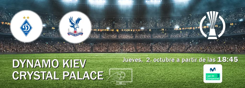 El partido entre Dynamo Kiev y Crystal Palace será retransmitido por Movistar Liga de Campeones 3 (jueves, 2. octubre a partir de las 18:45). El partido entre Dynamo Kiev y Crystal Palace será retransmitido por Movistar Liga de Campeones 3 (jueves, 2. octubre a partir de las 18:45).