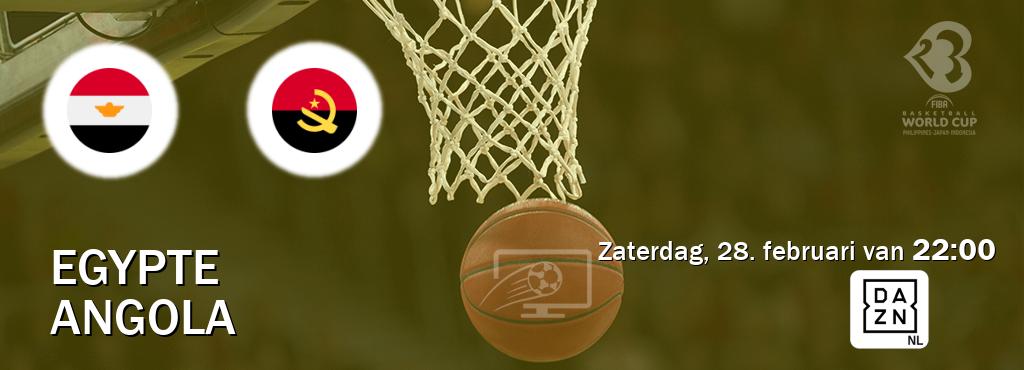 Wedstrijd tussen Egypte en Angola live op tv bij DAZN (zaterdag, 28. februari van  22:00).