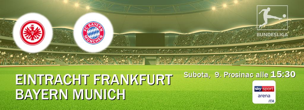 Il match Eintracht Frankfurt - Bayern Munich sarà trasmesso in diretta TV su Sky Sport Arena (ore 15:30)