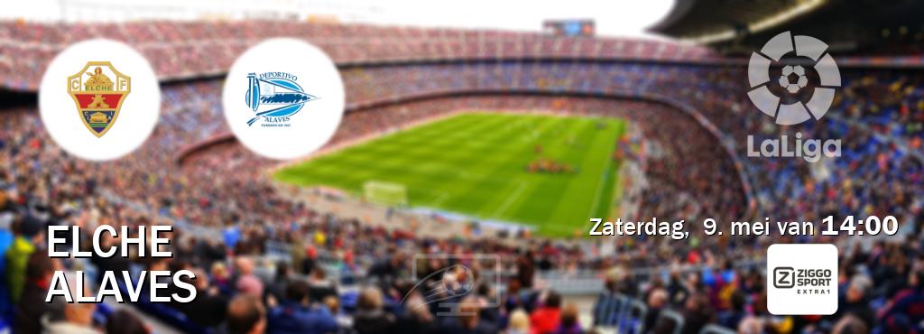 Wedstrijd tussen Elche en Alaves live op tv bij Ziggo Sport 5 (zaterdag, 9. mei van 14:00). Wedstrijd tussen Elche en Alaves live op tv bij Ziggo Sport 5 (zaterdag, 9. mei van 14:00).