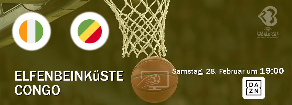 Das Spiel zwischen Elfenbeinküste und Congo wird am Samstag, 28. Februar um  19:00, live vom DAZN übertragen.