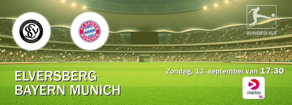 Wedstrijd tussen Elversberg en Bayern Munich live op tv bij Viaplay Nederland (zondag, 13. september van  17:30).
