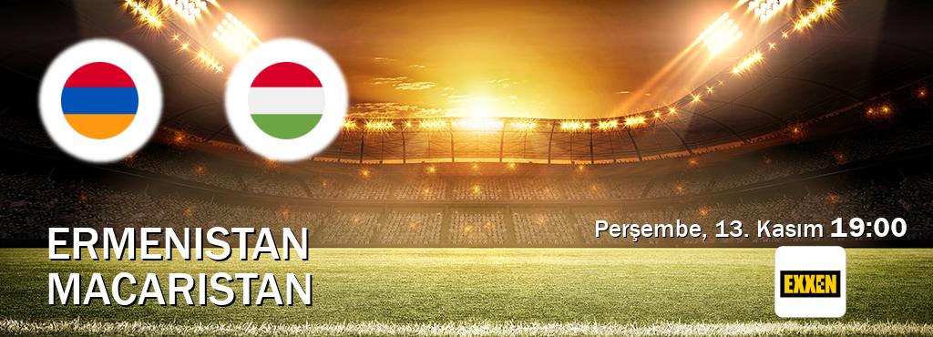 Karşılaşma Ermenistan - Macaristan Exxen'den canlı yayınlanacak (Perşembe, 13. Kasım 19:00). Karşılaşma Ermenistan - Macaristan Exxen'den canlı yayınlanacak (Perşembe, 13. Kasım 19:00).