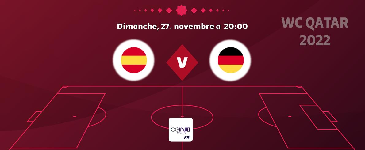 Match entre Espagne et Allemagne en direct à la beIN Sports 1 (dimanche, 27. novembre a  20:00).