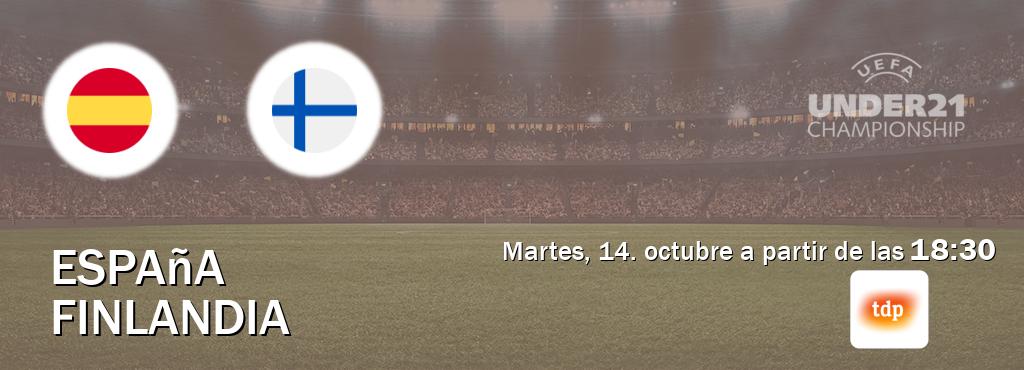 El partido entre España U21 y Finlandia U21 será retransmitido por Teledeporte (martes, 14. octubre a partir de las  18:30).