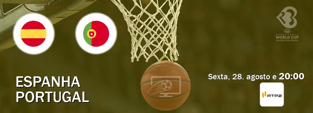 Jogo entre Espanha e Portugal tem emissão RTP 2 (sexta, 28. agosto e  20:00).
