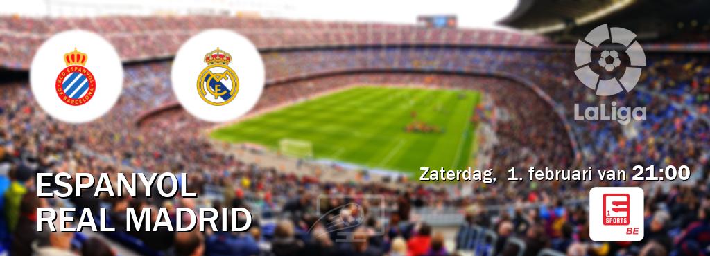 Wedstrijd tussen Espanyol en Real Madrid live op tv bij Eleven Sports 1 (zaterdag,  1. februari van  21:00).