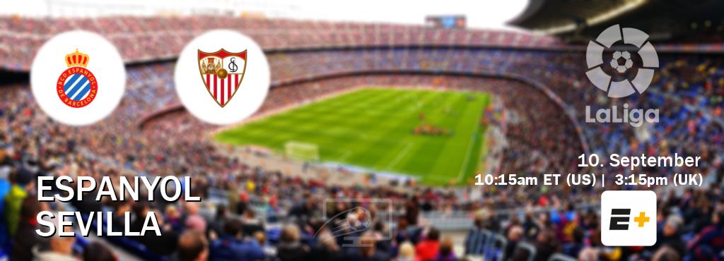 You can watch game live between Espanyol and Sevilla on ESPN+.