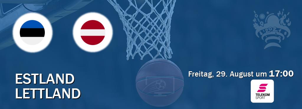 Das Spiel zwischen Estland und Lettland wird am Freitag, 29. August um 17:00, live vom Magenta Sport übertragen. Das Spiel zwischen Estland und Lettland wird am Freitag, 29. August um 17:00, live vom Magenta Sport übertragen.