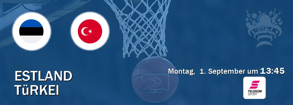 Das Spiel zwischen Estland und Türkei wird am Montag, 1. September um 13:45, live vom Magenta Sport übertragen. Das Spiel zwischen Estland und Türkei wird am Montag, 1. September um 13:45, live vom Magenta Sport übertragen.