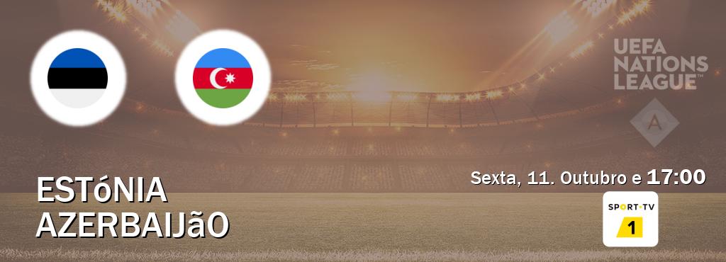 Jogo entre Estónia e Azerbaijão tem emissão Sport TV 1 (Sexta, 11. Outubro e  17:00).