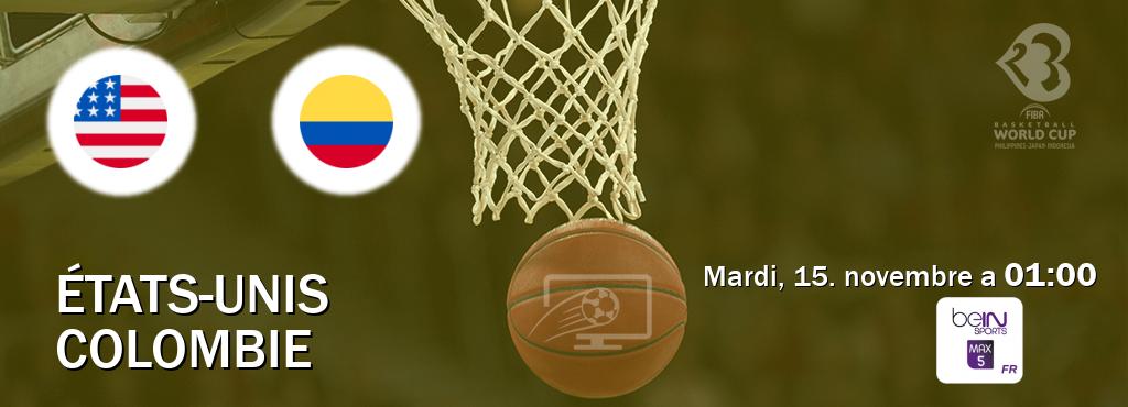 Match entre États-Unis et Colombie en direct à la beIN Sports 5 Max (mardi, 15. novembre a  01:00).