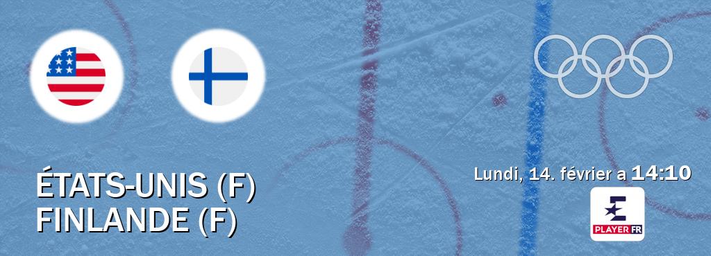 Match entre États-Unis (F) et Finlande (F) en direct à la Eurosport Player FR (lundi, 14. février a  14:10).