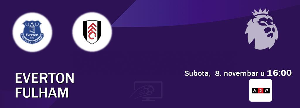 Izravni prijenos utakmice Everton i Fulham pratite uživo na Arena Premium 2 (subota, 8. novembar u 16:00). Izravni prijenos utakmice Everton i Fulham pratite uživo na Arena Premium 2 (subota, 8. novembar u 16:00).