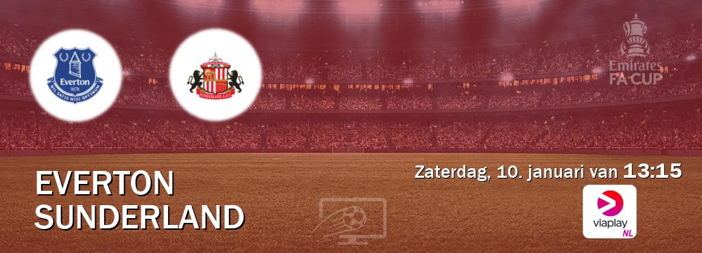 Wedstrijd tussen Everton en Sunderland live op tv bij Viaplay Nederland (zaterdag, 10. januari van  13:15).