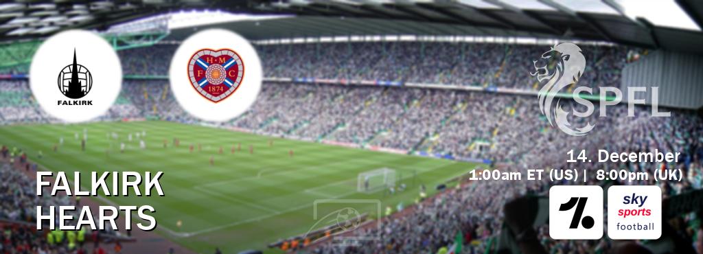 You can watch game live between Falkirk and Hearts on OneFootball and Sky Sports Football(UK).