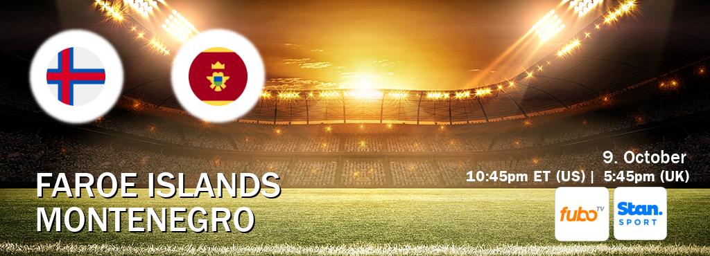 You can watch game live between Faroe Islands and Montenegro on fuboTV(US) and Stan Sport(AU). You can watch game live between Faroe Islands and Montenegro on fuboTV(US) and Stan Sport(AU).