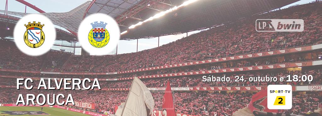 Jogo entre FC Alverca e Arouca tem emissão Sport TV 2 (sábado, 24. outubro e 18:00). Jogo entre FC Alverca e Arouca tem emissão Sport TV 2 (sábado, 24. outubro e 18:00).