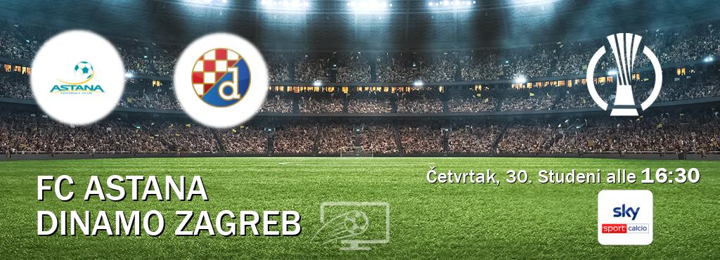 Il match FC Astana - Dinamo Zagreb sarà trasmesso in diretta TV su Sky Sport Calcio (ore 16:30)