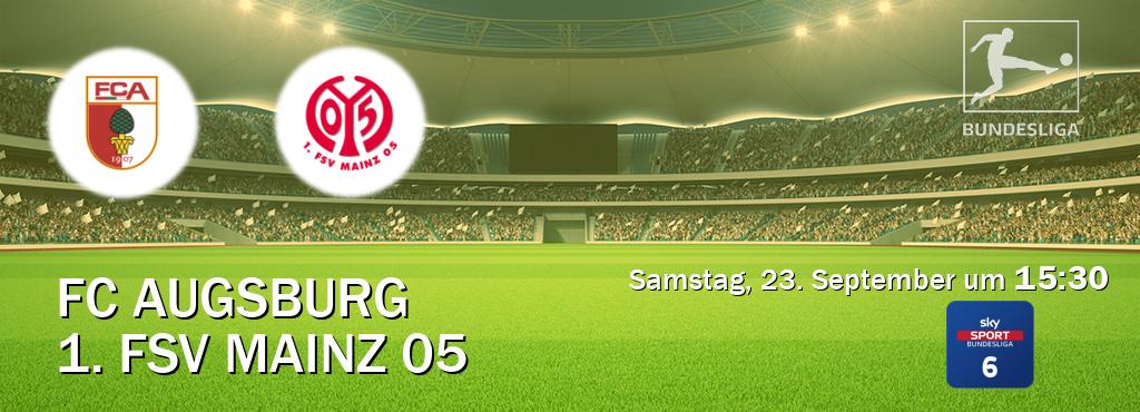 Das Spiel zwischen FC Augsburg und 1. FSV Mainz 05 wird am Samstag, 23. September um  15:30, live vom Sky Bundesliga 6 übertragen.