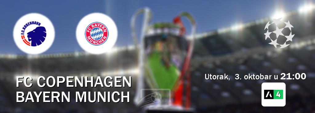 Izravni prijenos utakmice FC Copenhagen i Bayern Munich pratite uživo na Arena Sport 4 (utorak,  3. oktobar u  21:00).