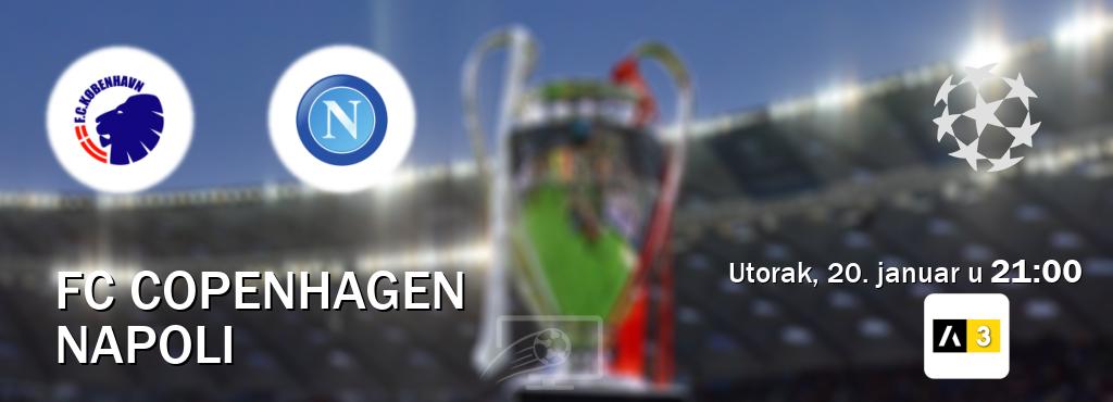 Izravni prijenos utakmice FC Copenhagen i Napoli pratite uživo na Arena Sport 3 (utorak, 20. januar u  21:00).