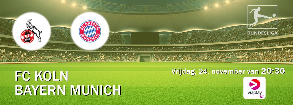 Wedstrijd tussen FC Koln en Bayern Munich live op tv bij Viaplay Nederland (vrijdag, 24. november van  20:30).