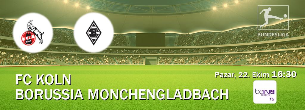 Karşılaşma FC Koln - Borussia Monchengladbach beIN SPORTS 4'den canlı yayınlanacak (Pazar, 22. Ekim  16:30).
