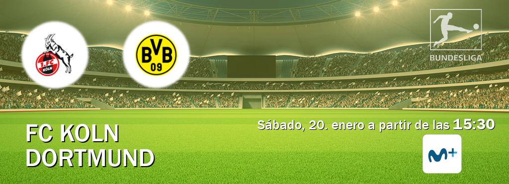 El partido entre FC Koln y Dortmund será retransmitido por Movistar Liga de Campeones  (sábado, 20. enero a partir de las  15:30).