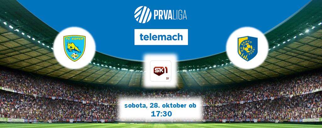 FC Koper in NK Bravo v živo na Sportklub 1. Prenos tekme bo v sobota, 28. oktober ob  17:30