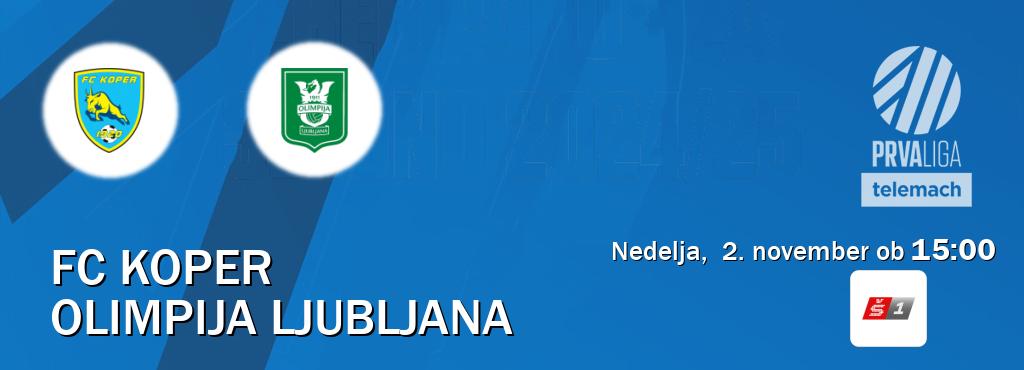 Dvoboj FC Koper in Olimpija Ljubljana s prenosom tekme v živo na Sport TV 1.