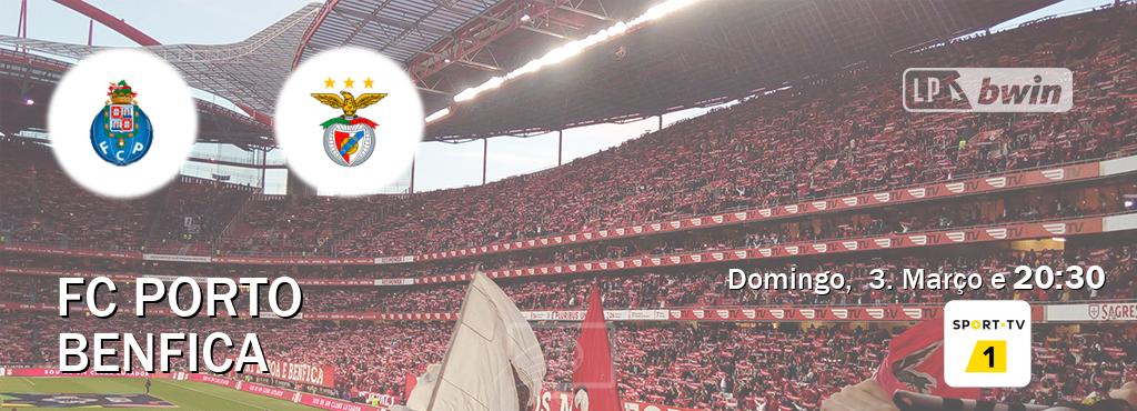 Jogo entre FC Porto e Benfica tem emissão Sport TV 1 (Domingo,  3. Março e  20:30).