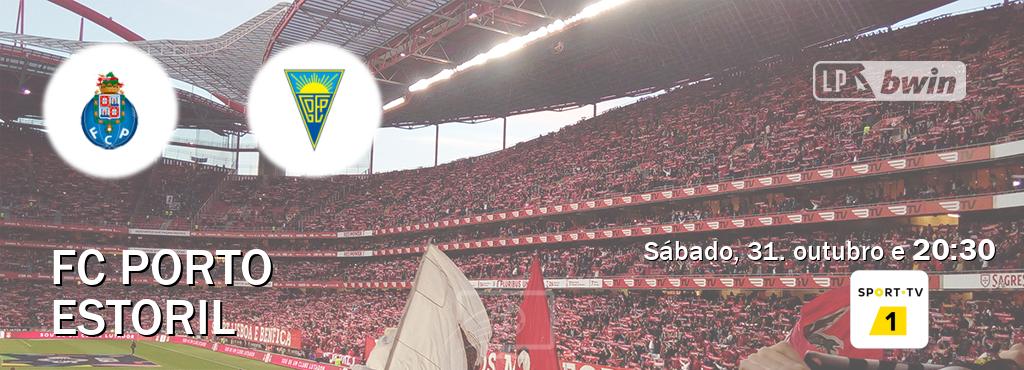 Jogo entre FC Porto e Estoril tem emissão Sport TV 1 (sábado, 31. outubro e  20:30).