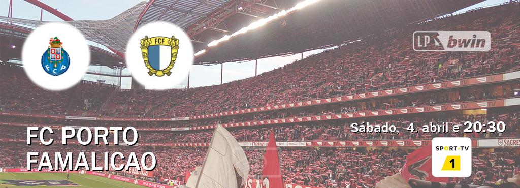 Jogo entre FC Porto e Famalicao tem emissão Sport TV 1 (sábado,  4. abril e  20:30).