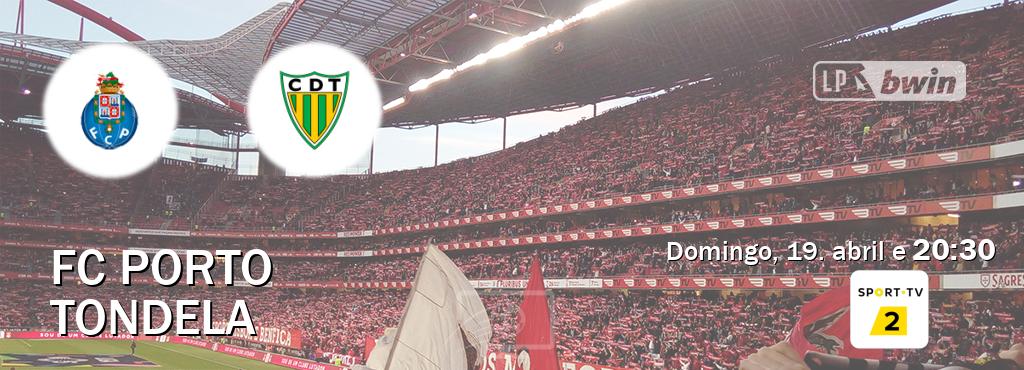 Jogo entre FC Porto e Tondela tem emissão Sport TV 2 (domingo, 19. abril e  20:30).