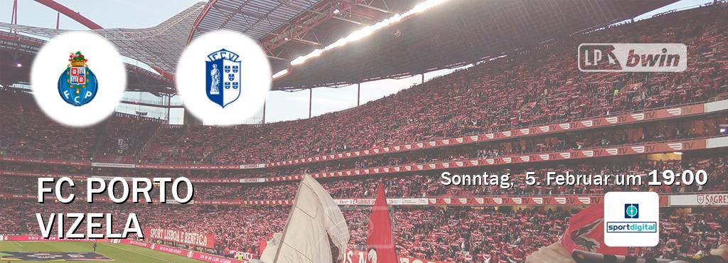 Das Spiel zwischen FC Porto und Vizela wird am Sonntag,  5. Februar um  19:00, live vom Sportdigital übertragen.