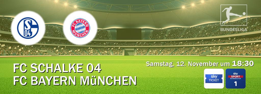 Das Spiel zwischen FC Schalke 04 und FC Bayern München wird am Samstag, 12. November um  18:30, live vom Sky Ticket und Sky Bundesliga 1 übertragen.