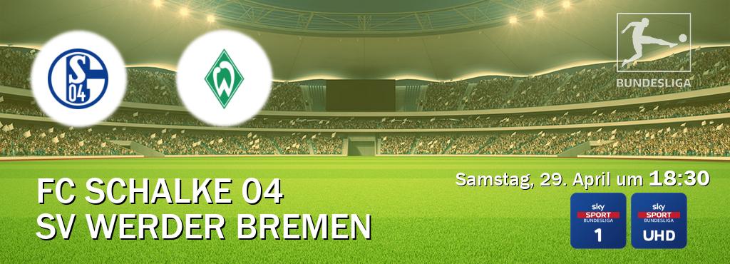 Das Spiel zwischen FC Schalke 04 und SV Werder Bremen wird am Samstag, 29. April um  18:30, live vom Sky Bundesliga 1 und Sky Bundesliga UHD übertragen.