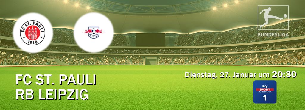 Das Spiel zwischen FC St. Pauli und RB Leipzig wird am Dienstag, 27. Januar um  20:30, live vom Sky Bundesliga 1 übertragen.