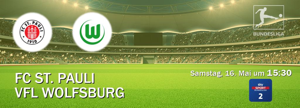 Das Spiel zwischen FC St. Pauli und VfL Wolfsburg wird am Samstag, 16. Mai um  15:30, live vom Sky Bundesliga 2 übertragen.