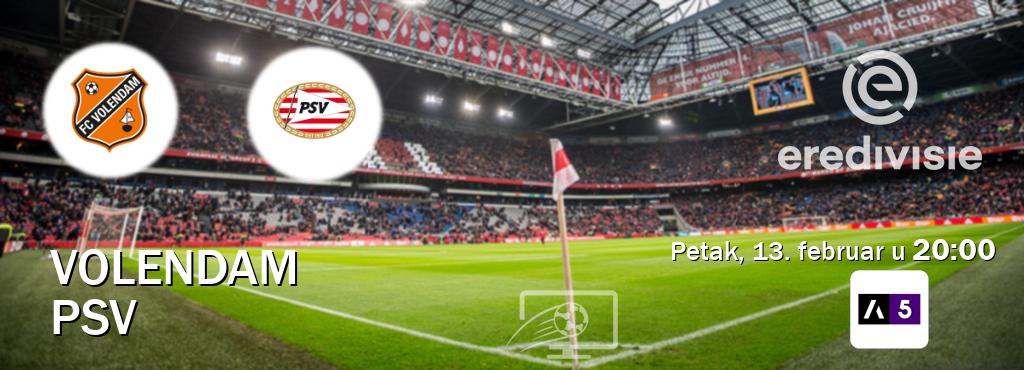 Izravni prijenos utakmice Volendam i PSV pratite uživo na Arena Sport 5 (petak, 13. februar u  20:00).
