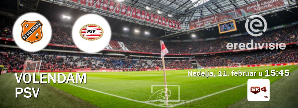 Izravni prijenos utakmice Volendam i PSV pratite uživo na Sportklub 4 (nedelja, 11. februar u  15:45).