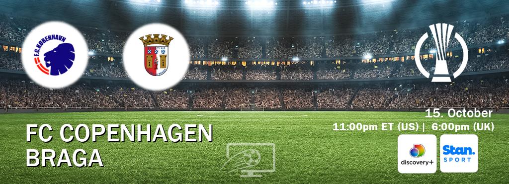You can watch game live between FC Copenhagen and Braga on Discovery +(UK) and Stan Sport(AU). You can watch game live between FC Copenhagen and Braga on Discovery +(UK) and Stan Sport(AU).